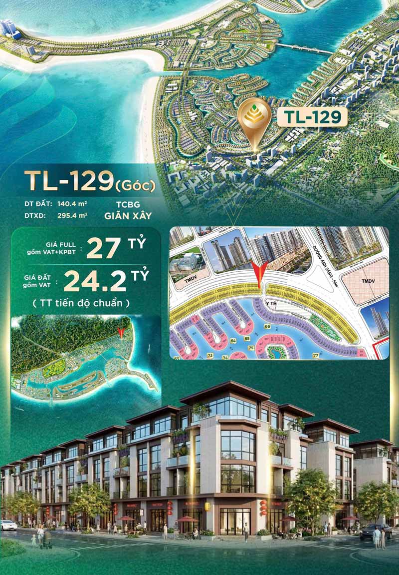 Bán Shophouse TL-129 Vịnh Ngọc Vinhomes Cần Giờ