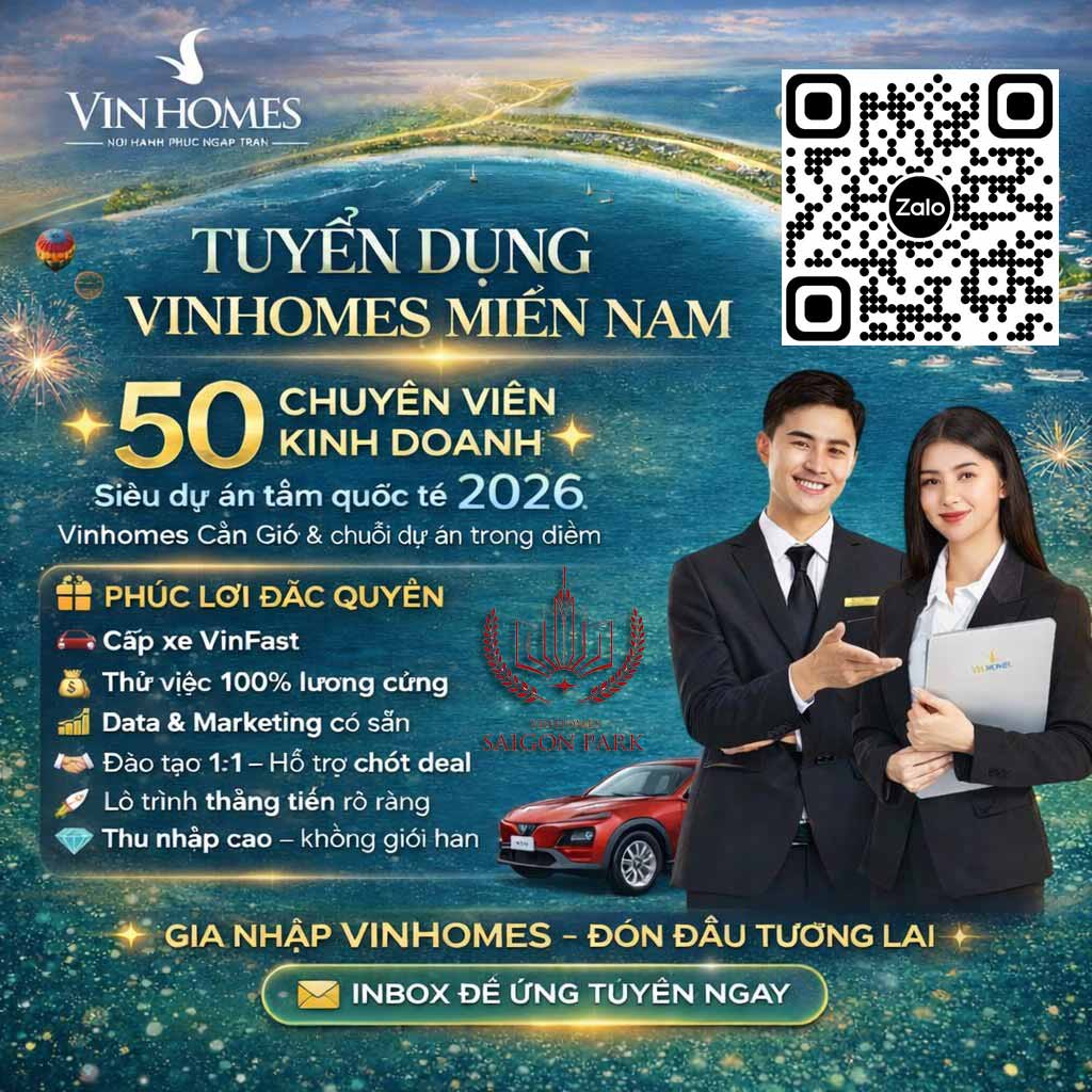 Tuyển dụng Sale Vinhomes Cần Giờ
