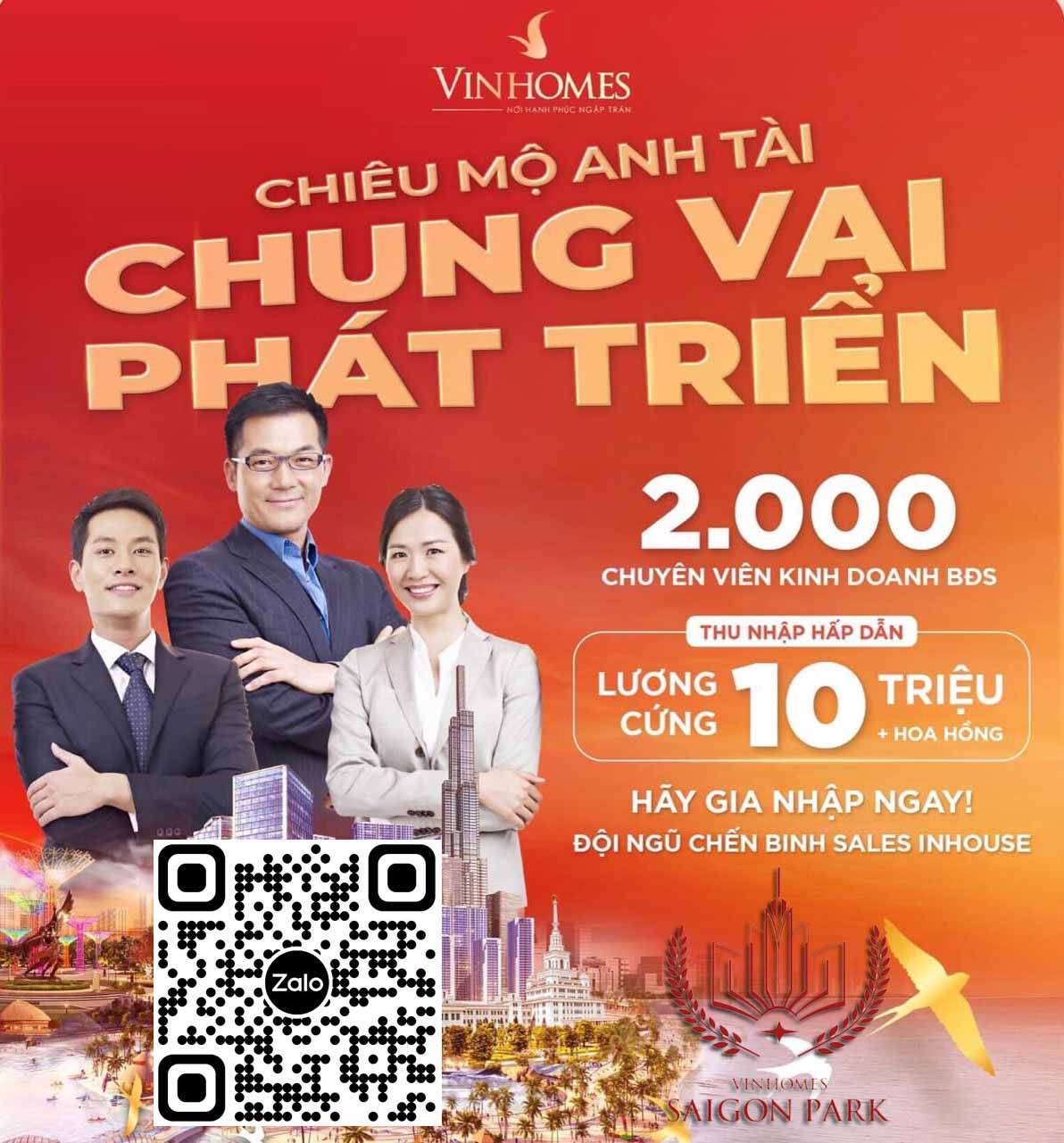 Tuyển dụng Sale Vinhomes Cần Giờ